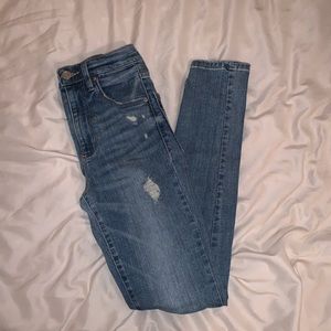 Garage ripped skinny jeans